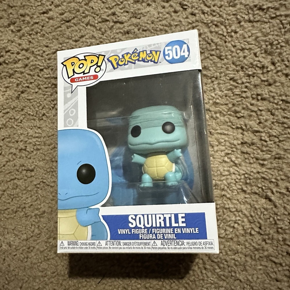 Funko‎ Pop Pokémon Squirtle 504 Vinyl Figure Gen 1 Kanto Blue Kawaii Collectible